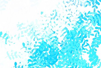 Light Blue, Yellow vector natural backdrop with leaves.