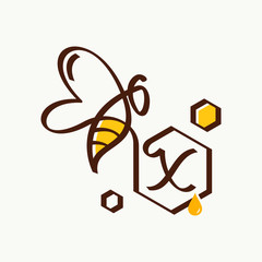 Obraz premium Initial Bee Logo
