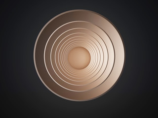 3d rendering of round form in pastel color
