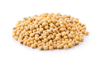 soy beans on white background