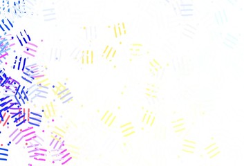 Light Multicolor vector template with repeated sticks, dots.