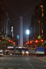 Buenos Aires "colectivo" or buses with the obelisco at the back