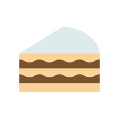 Coffee cake vector illustration, flat style icon