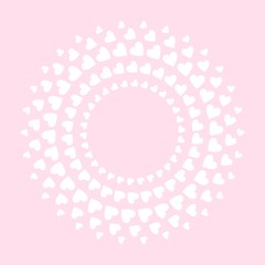 Circular heart shaped mother's day, valentine's day card with blank area for your text. Love related items. Home decoration printable. Design element, invitation, celebration related printable card 