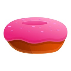 Police officer donut icon. Cartoon of police officer donut vector icon for web design isolated on white background