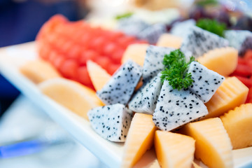 Fruit in buffet line