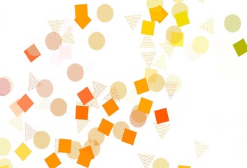 Light Multicolor vector backdrop with lines, circles, rhombus.