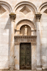 Fototapeta na wymiar Exterior view of the church of Santa Maria Forisportam