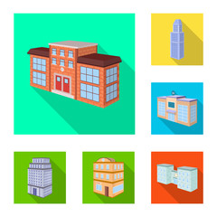 Fototapeta premium Isolated object of construction and building icon. Set of construction and estate stock symbol for web.