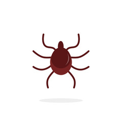 simple flat icon of a brown beetle