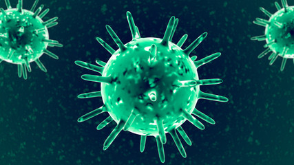 3d abstact virus vizualization