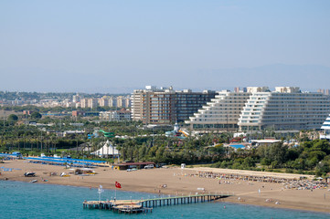 Aerial view of beach, Lara beach in Antalya-TURKEY 08/02/2007