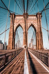 Papier Peint photo Lavable Brooklyn Bridge La ville de New York
