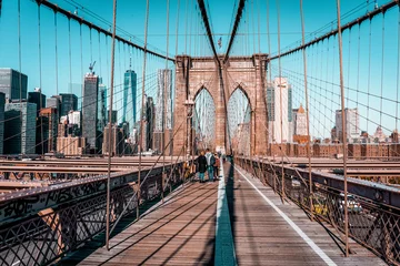 Cercles muraux Brooklyn Bridge La ville de New York