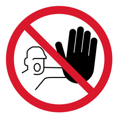 Stop sign, icon STOP forbidden vector. Warning symbol isolated on white background