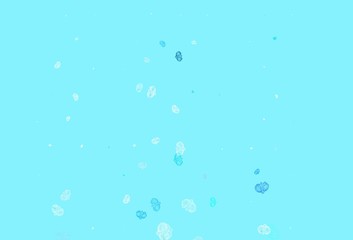 Light Green vector abstract design with flowers.