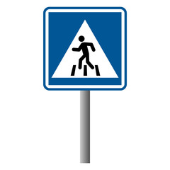 No walk icon access for pedestrians prohibition sign, vector illustration. No pedestrian sign