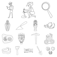 Isolated object of story and research logo. Set of story and discovery vector icon for stock.