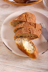Homemade wholewheat mixed seed bread