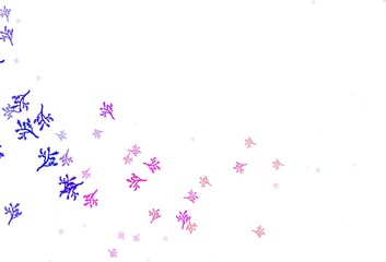 Light Blue, Red vector abstract backdrop with sakura.