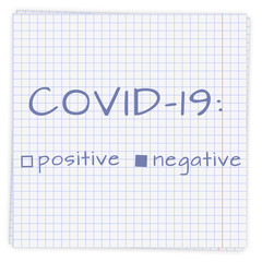 Coronavirus positive and negative result, vector illustration.