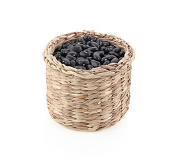 Fototapeta na wymiar Black beans isolated on a white background