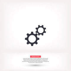 Obraz premium Gears vector icon , lorem ipsum Flat design