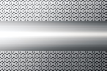 Honeycomb mesh background with text