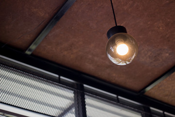 modern lamp in coffee shop
