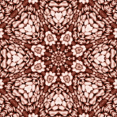 Brown seamless pattern with imitation of volumetric texture of stones. Seamless background for design and decoration of packaging, covers, cards. Template for printing on fabric.