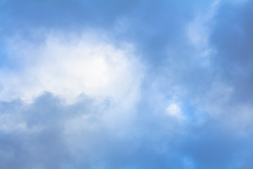 White clouds against a blue sky during the day