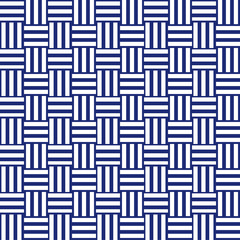 三崩し・網代文様　青