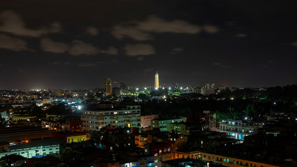 Fototapeta na wymiar Aerial view Havana with the Jose Marti Monument.