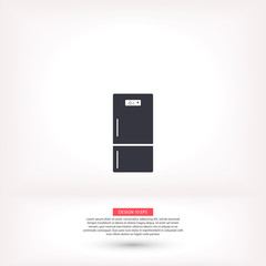 Fridge vector icon , lorem ipsum Flat design