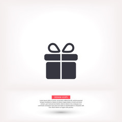 Gift vector icon , lorem ipsum Flat design