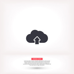 Downloading vector icon , lorem ipsum Flat design