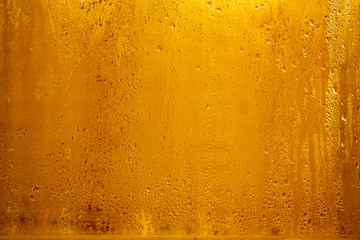Drops on a glass of beer