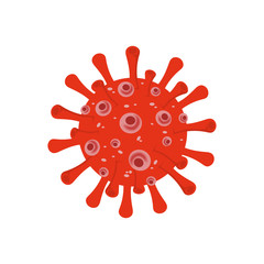 Isolated COVID -19  on the white background. Vector EPS 10.