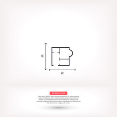 House size iconvector icon , lorem ipsum Flat design