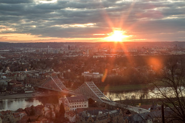 Sonnenuntergang über Dresden