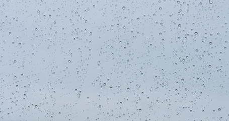 background with raindrops on window glass