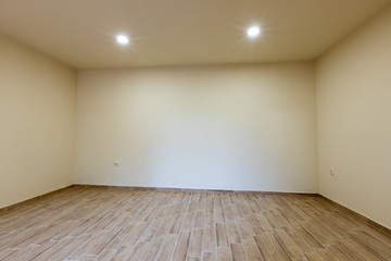 Empty bright living room, new office interior. New home. Interior photography.