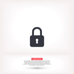 Lock - vector icon , lorem ipsum Flat design