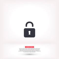 Lock - vector icon , lorem ipsum Flat design