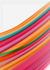 Wave lines abstract background, smooth silk design with rainbow style colors. Liquid fluid color waves. Vector Illustration