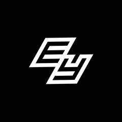EY logo monogram with up to down style negative space design template