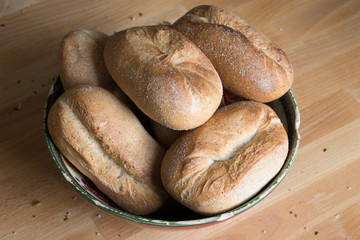 Bowl Of Fresh Baked Buns
