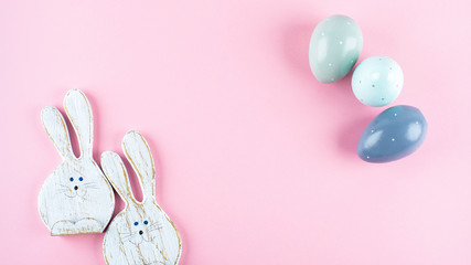 Easter Card Egg Bunny. Top view