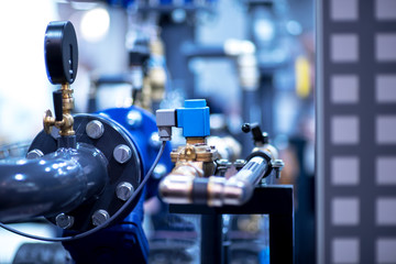 Heating system's cooper pipes with ball valves