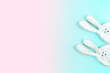 Easter Card Bunny. Top view